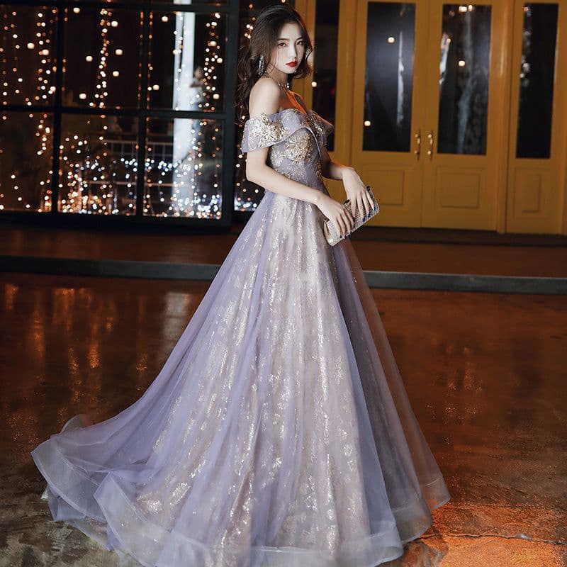 image-Retro Court Banquet Temperament Ladies Long Dress