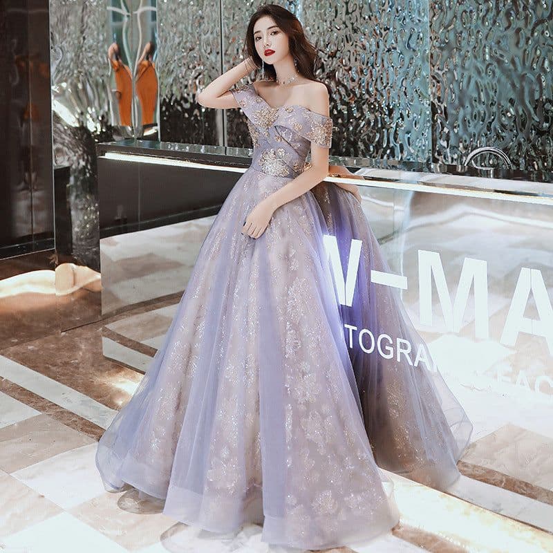 image-Retro Court Banquet Temperament Ladies Long Dress