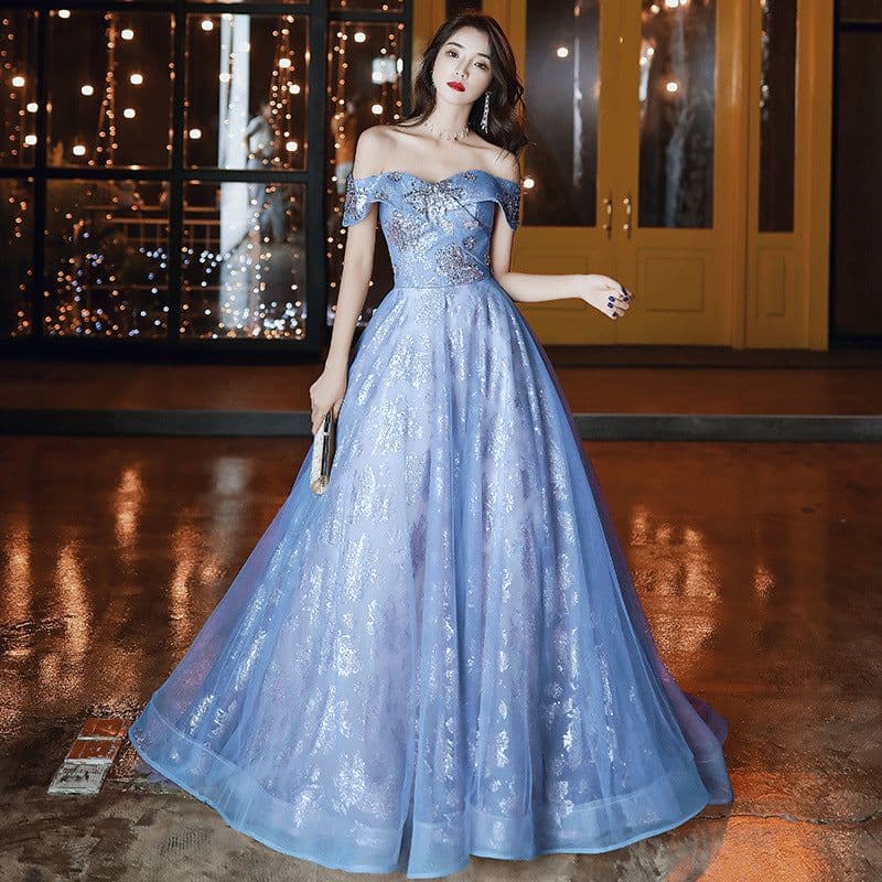 image-Retro Court Banquet Temperament Ladies Long Dress