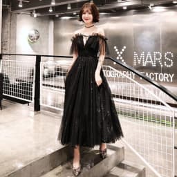 image-Ladies Banquet Black Long Evening Dress