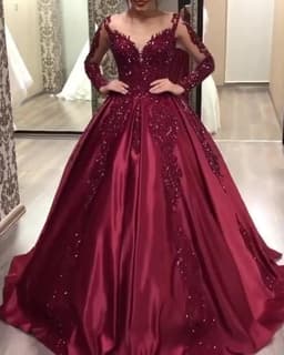image-new European and American foreign trade women's independent station hot stamping big swing sexy long dress tailing banquet evening dress
