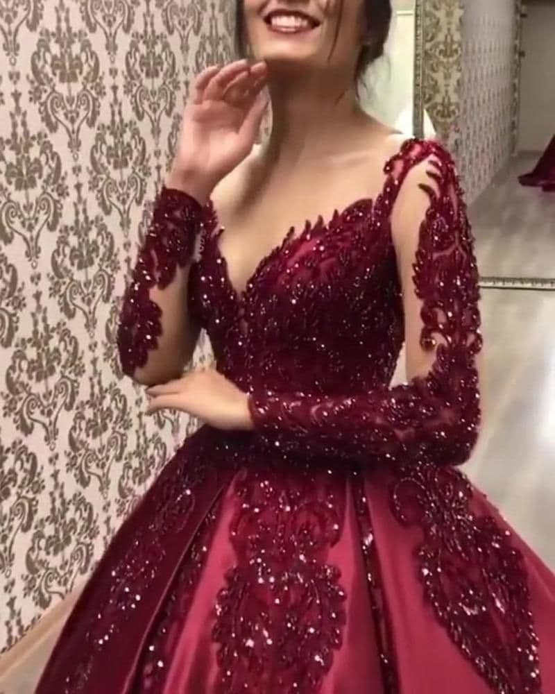image-new European and American foreign trade women's independent station hot stamping big swing sexy long dress tailing banquet evening dress