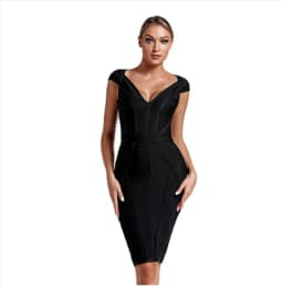 image-Bandage Dress Women Sexy Green Bodycon Evening dresses