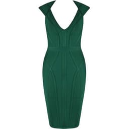 image-Bandage Dress Women Sexy Green Bodycon Evening dresses