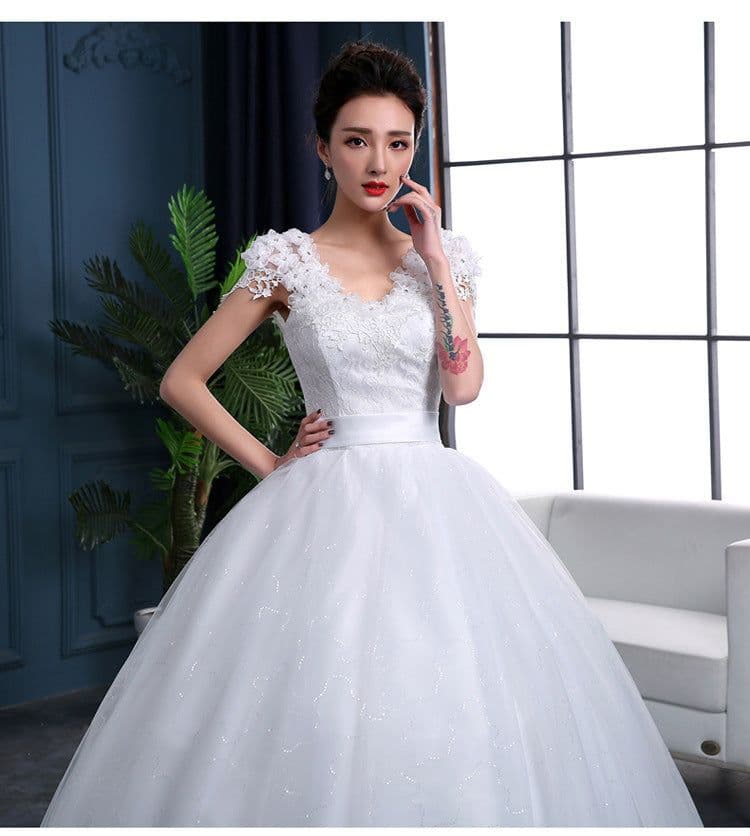 image-Large Trailing Lace Lace Tie Wedding Dress Slim And Slim