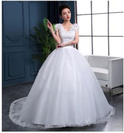 image-Large Trailing Lace Lace Tie Wedding Dress Slim And Slim