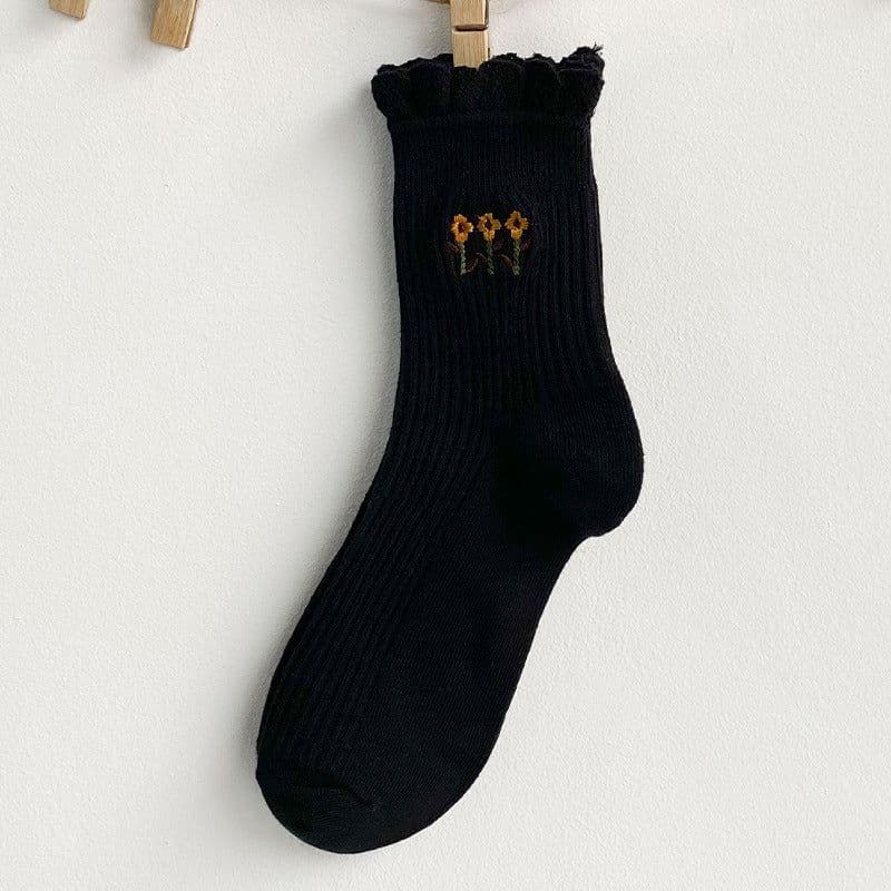 image-Lace Socks Women's Tube Socks Cute Japanese