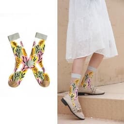 image-Sunflower Mesh Gauze Breathable Stockings