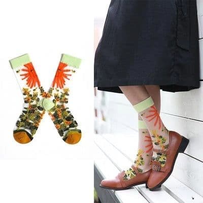 image-Sunflower Mesh Gauze Breathable Stockings