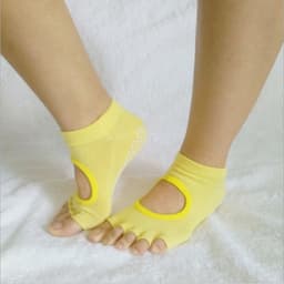 image-Yoga Socks Women Non-Slip Five-Finger Socks Fingerless Backless Ballet Dance Fitness Floor Socks