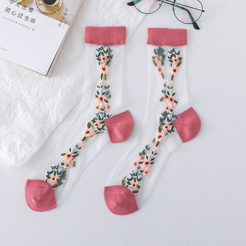 image-Transparent Socks Women's Tube Socks
