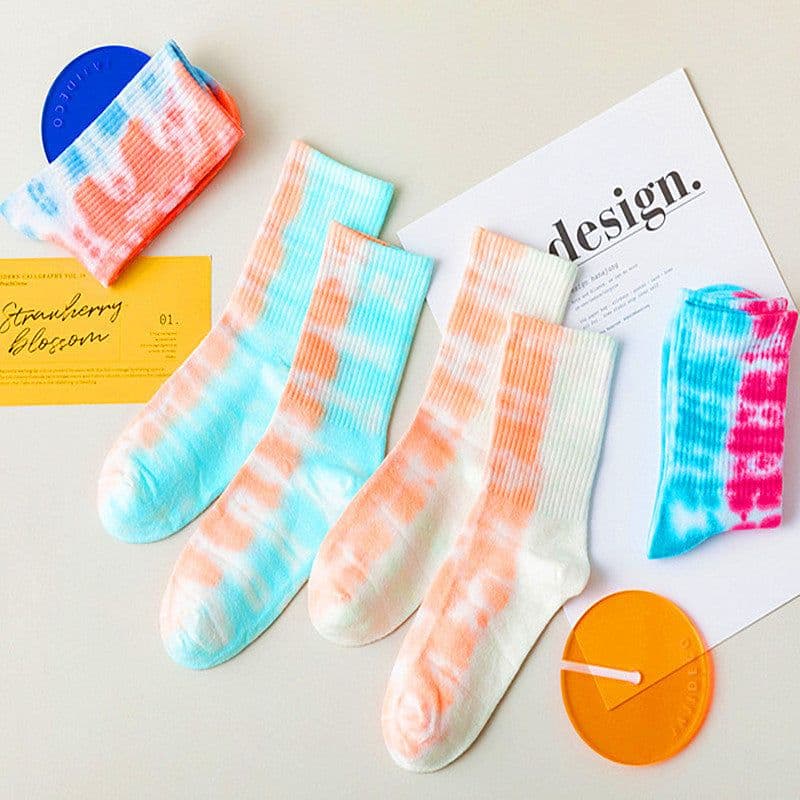 image-Trendy Socks High-top Color Sports Cotton Socks