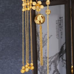 image-Tassel Suit Wedding Cheongsam Show And Hair Accessories