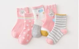 image-Children's Socks, Baby Tube Socks, Leisure Student Socks