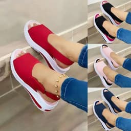 image-Velcro Casual Summer Women Sandals Fish Mouth Sandals
