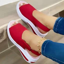 image-Velcro Casual Summer Women Sandals Fish Mouth Sandals