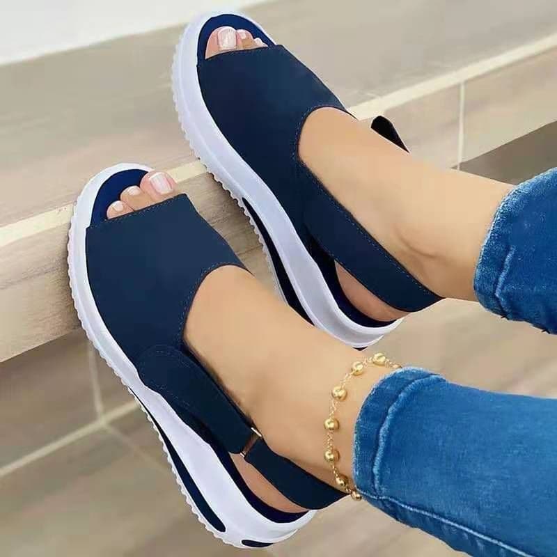 image-Velcro Casual Summer Women Sandals Fish Mouth Sandals