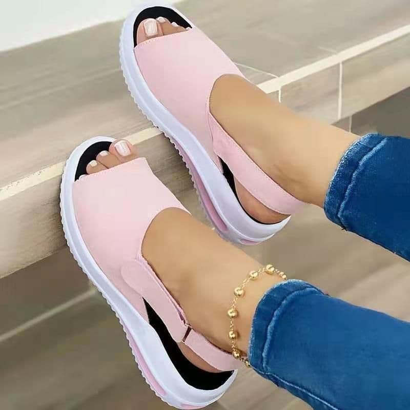 image-Velcro Casual Summer Women Sandals Fish Mouth Sandals