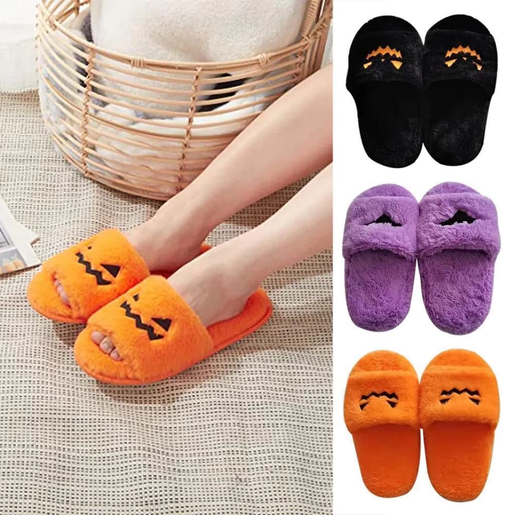 image-Halloween Women's Soft And Comfortable Plush Slippers Cosplay Shoes Furry Plush Slippers Kawaii Cute Shoes Home Slippers Halloween Dress Up Shoes