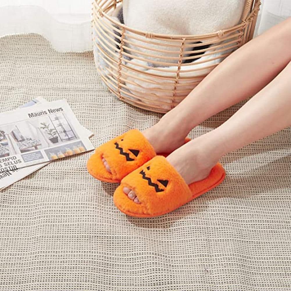 image-Halloween Women's Soft And Comfortable Plush Slippers Cosplay Shoes Furry Plush Slippers Kawaii Cute Shoes Home Slippers Halloween Dress Up Shoes