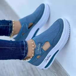image-Women's Sneakers Summer New Ladies Casual Low Wedge Breathable Non-Slip Comfort Feamle Sport Shoes Mesh Shoes Fashion Style