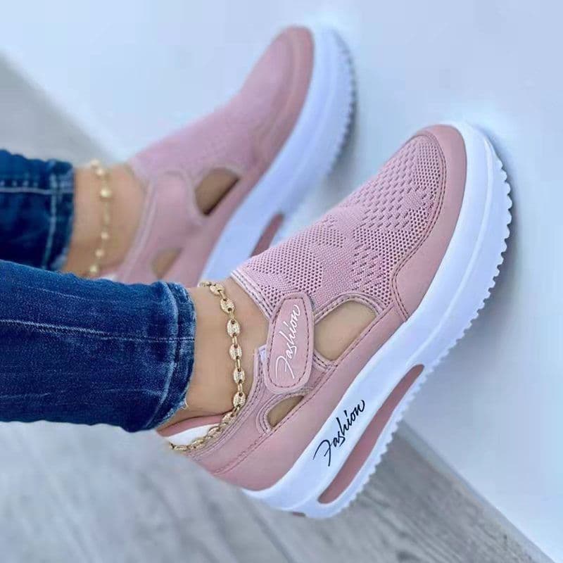 image-Women's Sneakers Summer New Ladies Casual Low Wedge Breathable Non-Slip Comfort Feamle Sport Shoes Mesh Shoes Fashion Style