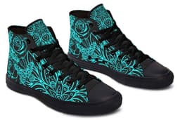 image-Printed Couple High-top Canvas Shoes