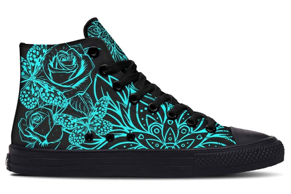 image-Printed Couple High-top Canvas Shoes