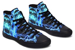 image-Fashion Print Couple High-Top Canvas Shoes