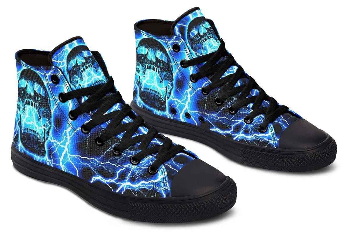 image-Fashion Print Couple High-Top Canvas Shoes