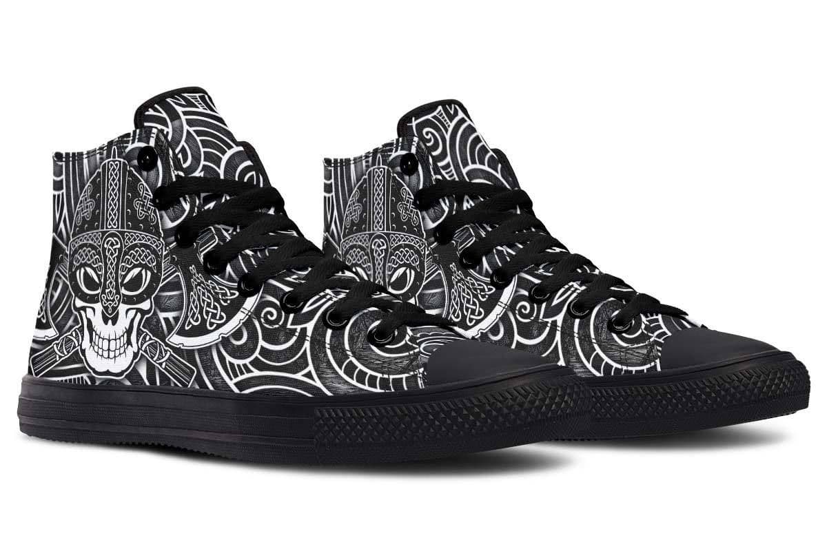 image-Fashion Print Couple High-Top Canvas Shoes