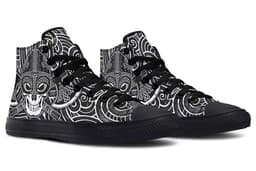 image-Fashion Print Couple High-Top Canvas Shoes