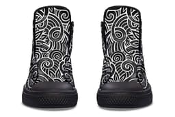 image-Fashion Print Couple High-Top Canvas Shoes