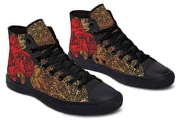 image-Fashion Print Couple High-Top Canvas Shoes