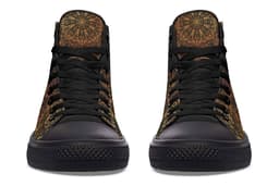 image-Fashion Print Couple High-Top Canvas Shoes
