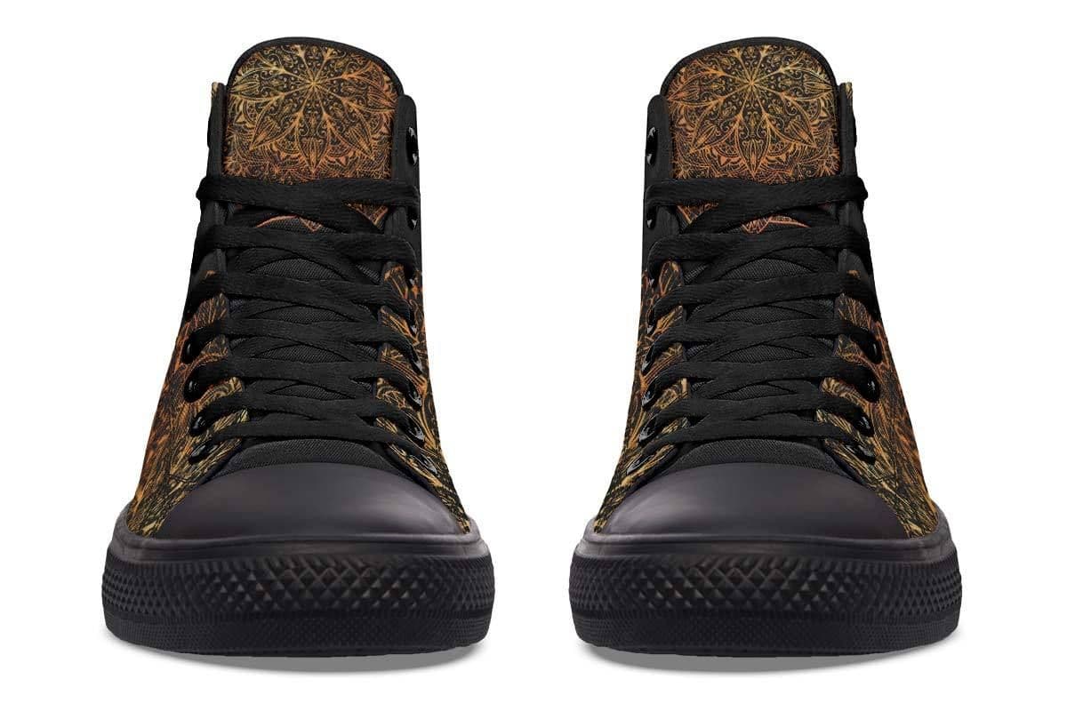 image-Fashion Print Couple High-Top Canvas Shoes