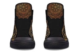 image-Fashion Print Couple High-Top Canvas Shoes