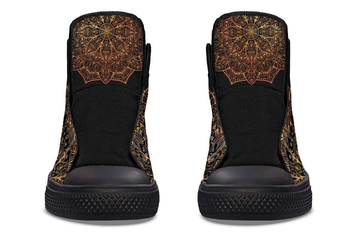 image-Fashion Print Couple High-Top Canvas Shoes