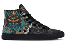 image-Printed Couple High-top Canvas Shoes