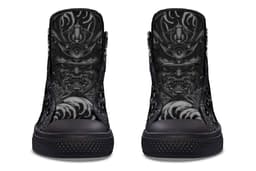 image-Printed Couple High-top Canvas Shoes