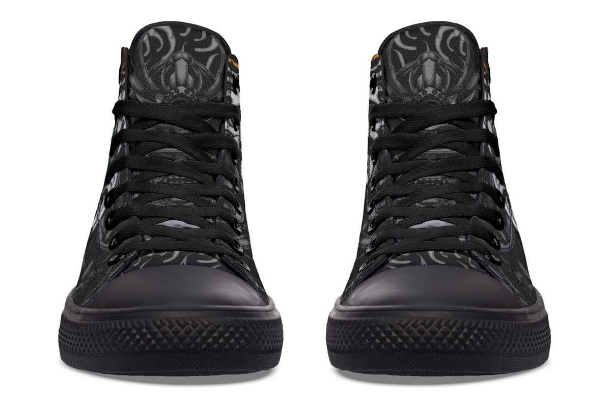image-Printed Couple High-top Canvas Shoes