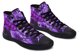 image-Fashion Print Couple High-Top Canvas Shoes