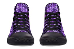 image-Fashion Print Couple High-Top Canvas Shoes