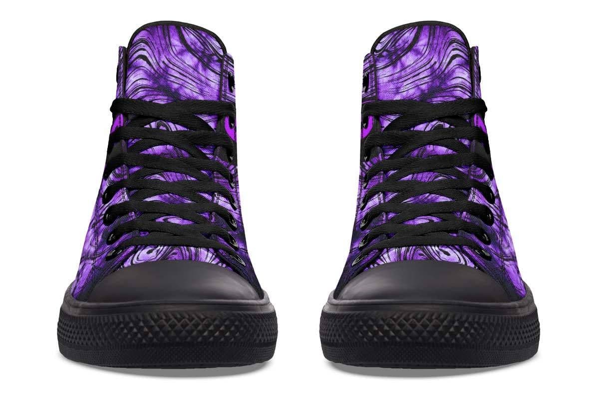 image-Fashion Print Couple High-Top Canvas Shoes