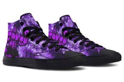 image-Fashion Print Couple High-Top Canvas Shoes