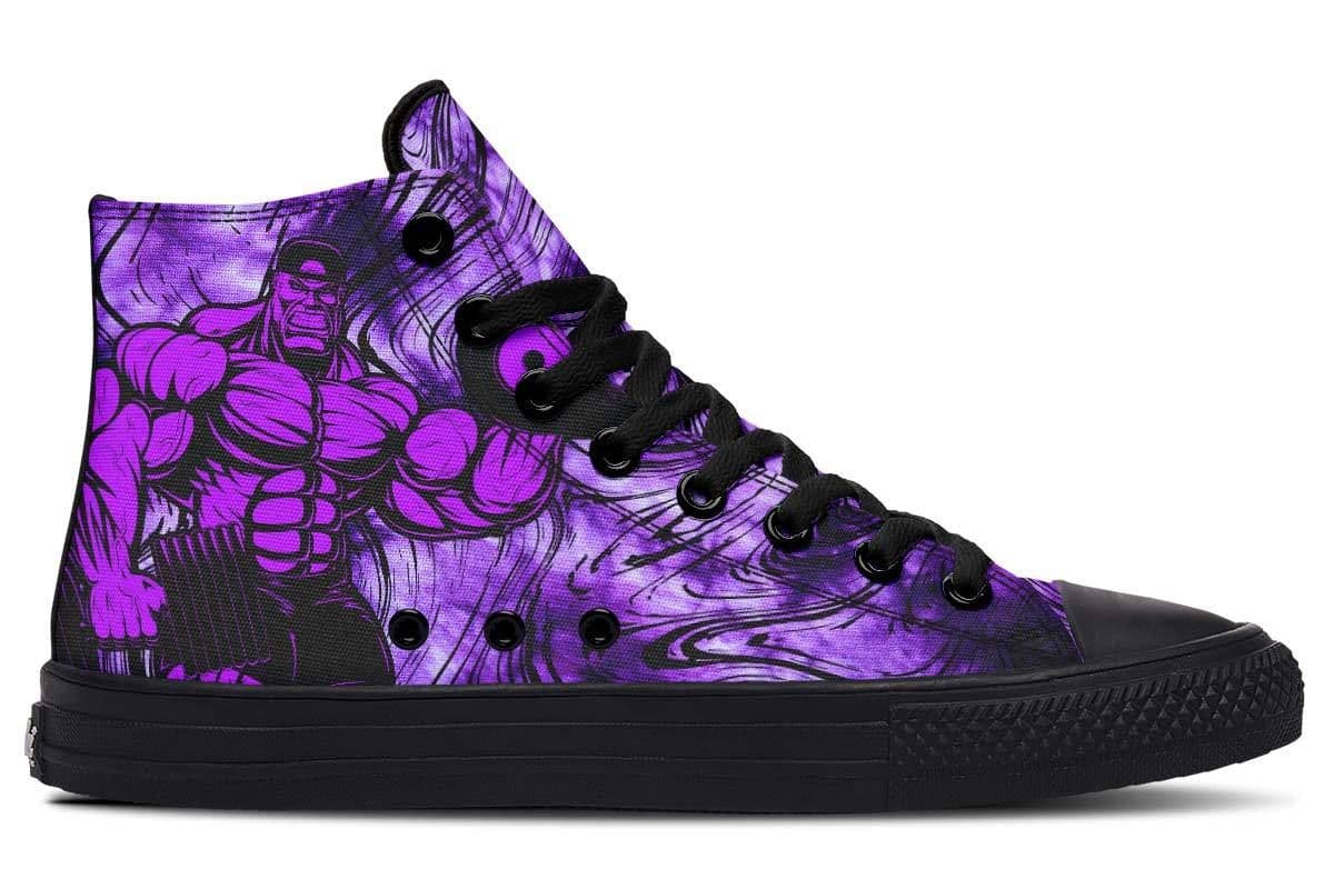 image-Fashion Print Couple High-Top Canvas Shoes