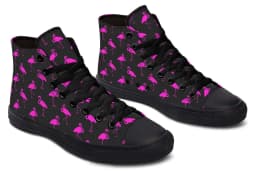 image-Fashion Print Couple High-Top Canvas Shoes
