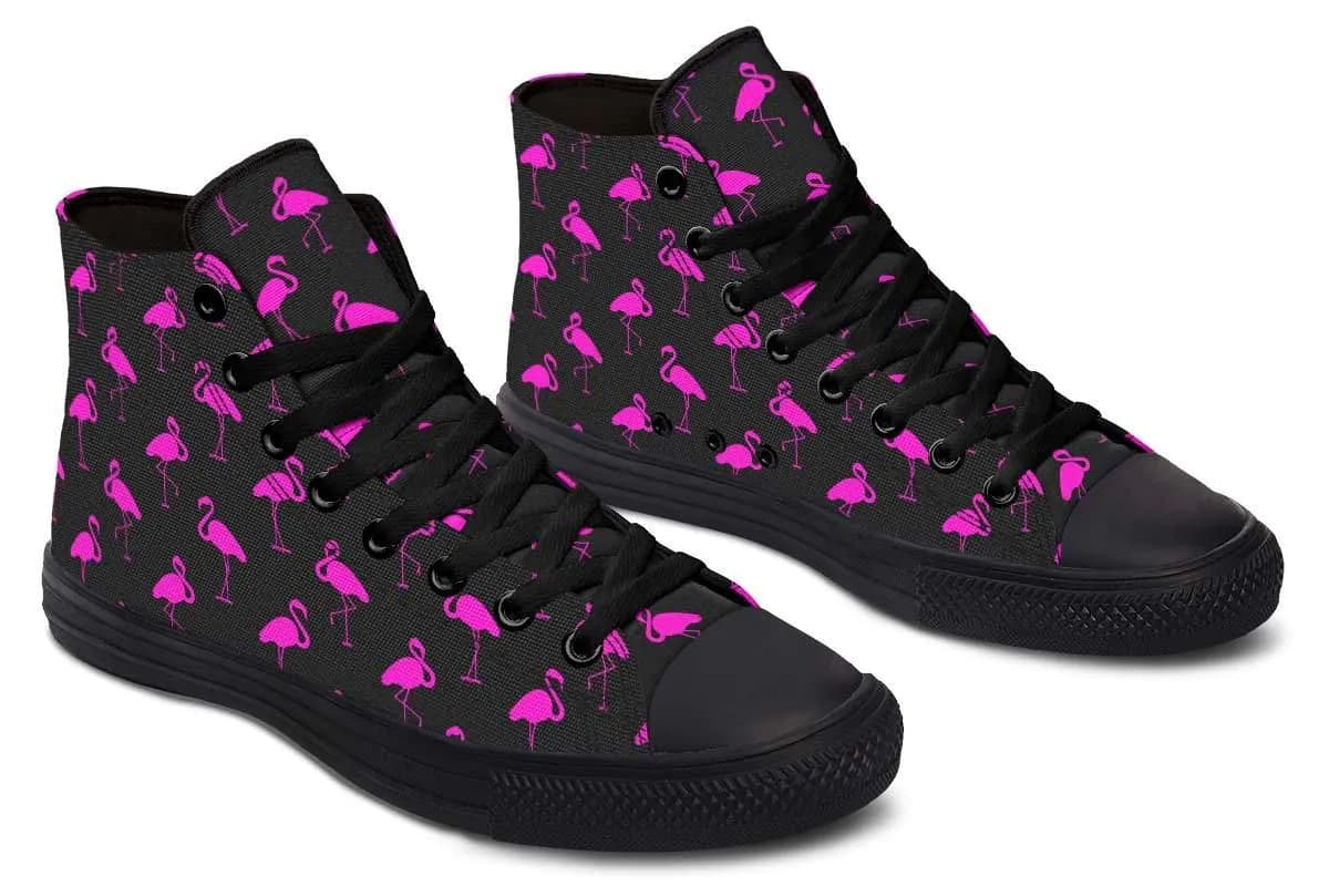 image-Fashion Print Couple High-Top Canvas Shoes