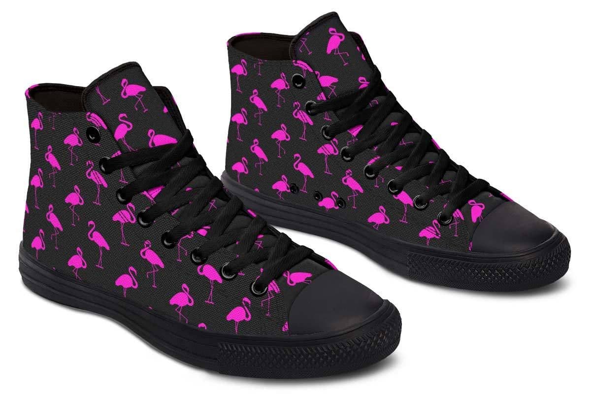 image-Fashion Print Couple High-Top Canvas Shoes