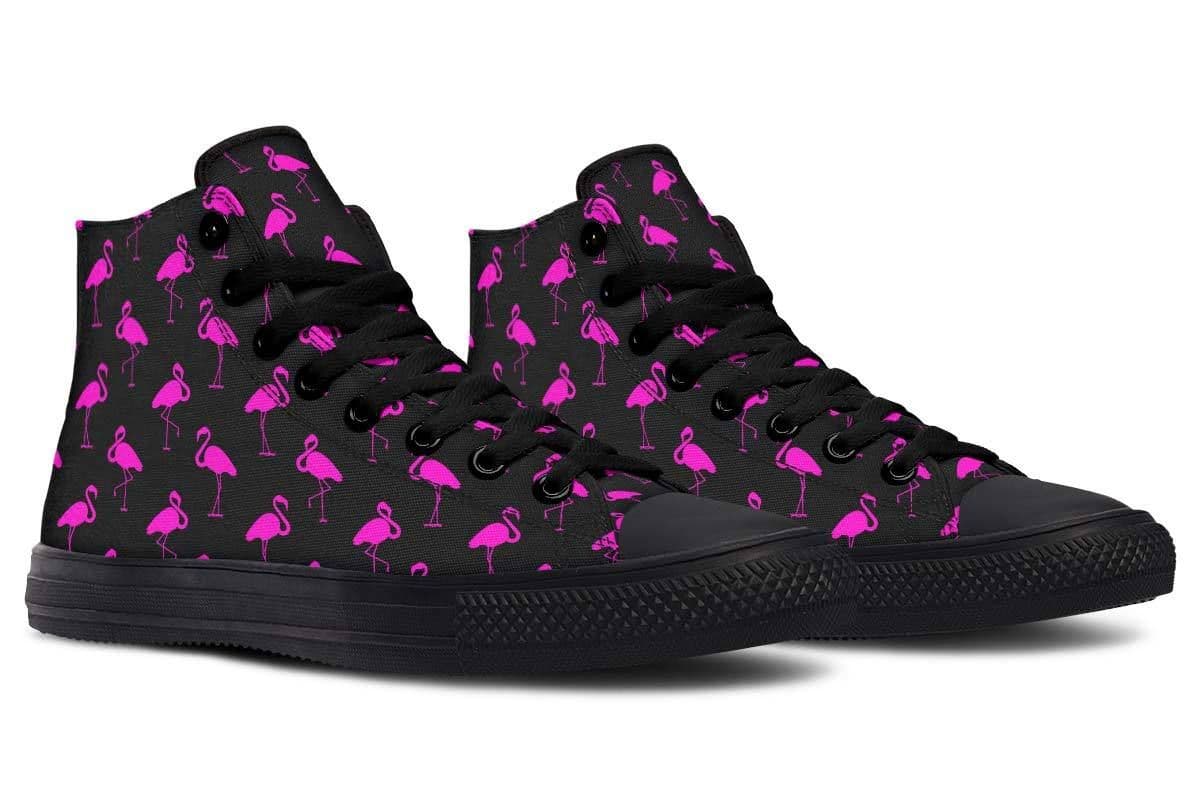image-Fashion Print Couple High-Top Canvas Shoes